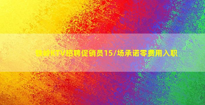 铁岭KTV招聘促销员15/场承诺零费用入职